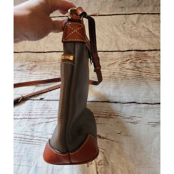 Dooney & Bourke Taupe Pebbled Leather Crossbody - Picture 4 of 10